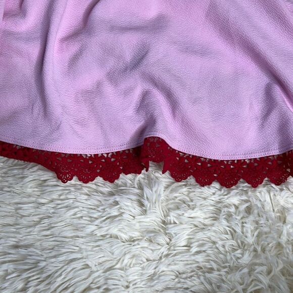 Hot Topic Pink & Red Lace-Up Suspender Skirt NWOT Plus Size 0X - Picture 3 of 7